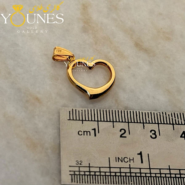 آویز طلا قلب توخالی